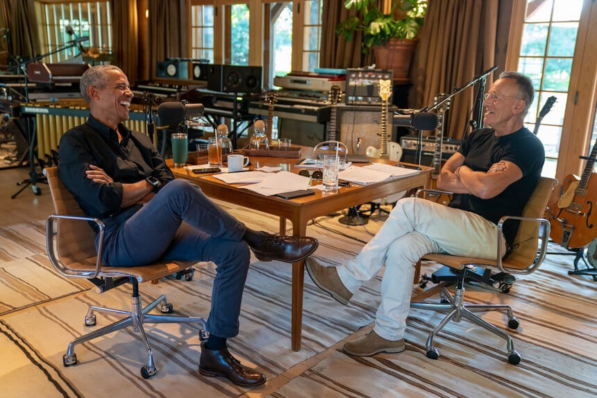 Obama e Springsteen num podcast no Spotify - camões rádio - mundo