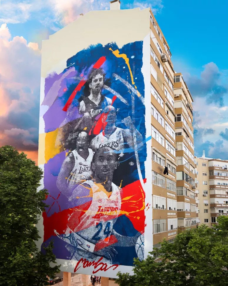 Kobe Bryant Arte Urbana em Lisboa - Camões Rádio - Portugal