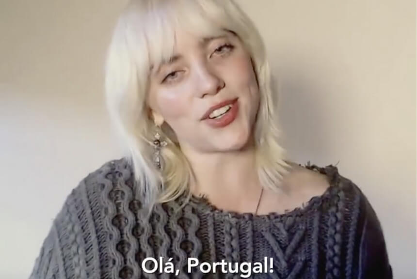 Billie Eilish mensagem a Portugal - Camões Rádio - Música